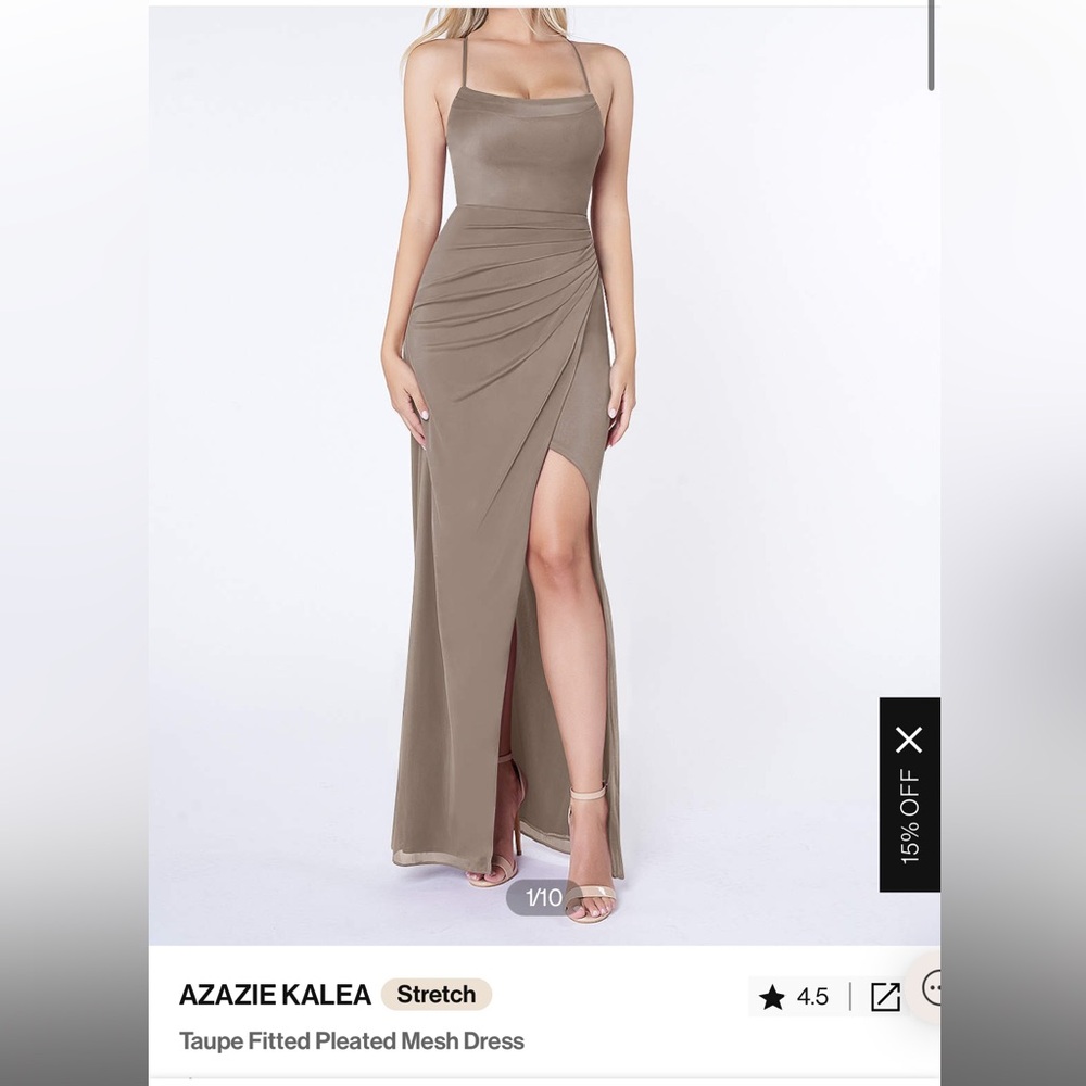 Azazie Kalea Bridemaid/prom dress - Taupe, A4